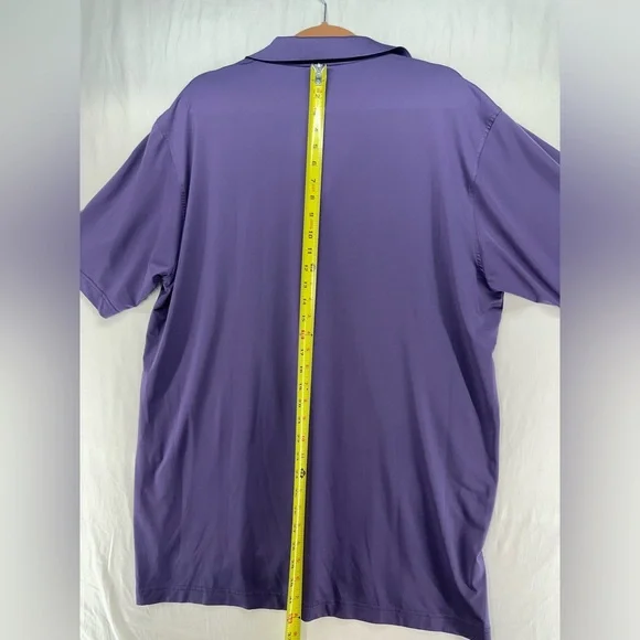 Turtleson Polo Shirt Purple Tour Performance Golf Short Sleeve Mens Size Large - Picture 5 of 7